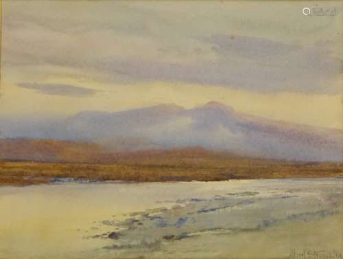 Scottish Landscape, watercolour signed and dated '01 by Albert George Strange (British c.