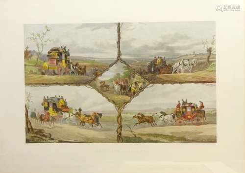 'Coaching Incidents', 19th century coloured engraving by E. G. Hester after W Shayer, pub.