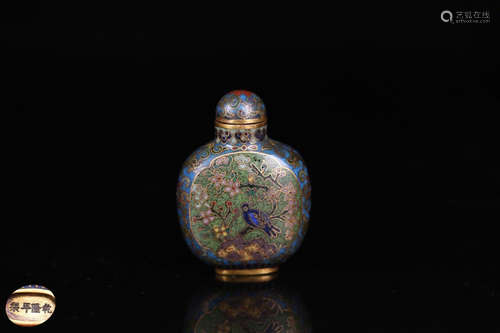 A CLOISONNE SNUFF BOTTLE