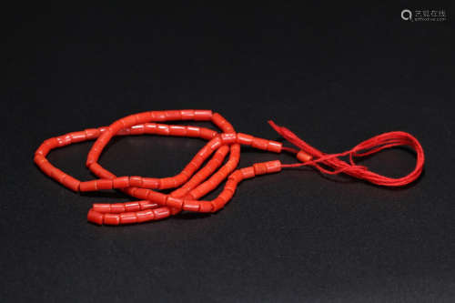 A RED CORAL NECKLACE