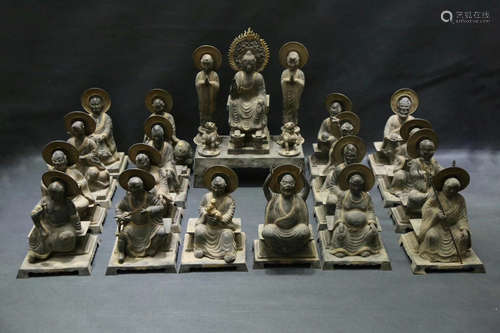 SET OF TANG DYNASTY BUDDHAS