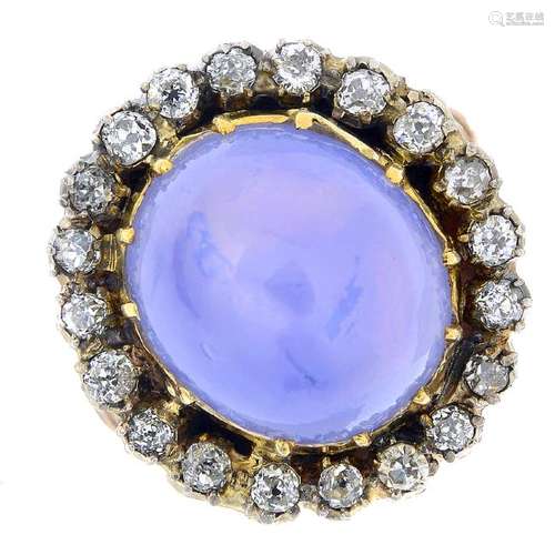 A gold and silver, Sri Lankan star sapphire and diamond