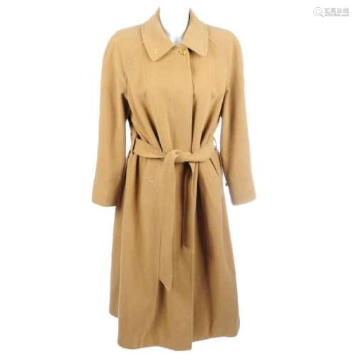 BURBERRY - a wool and camelhair knee-length coat.