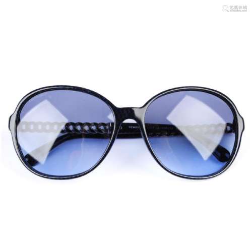 CHANEL - a pair of sunglasses. Designed with large blue
