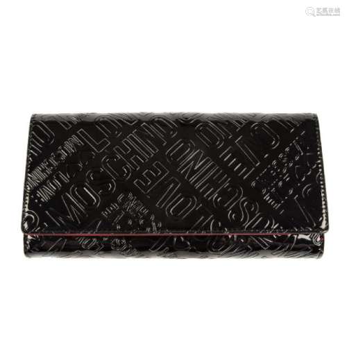 LOVE MOSCHINO - a faux patent leather double sided