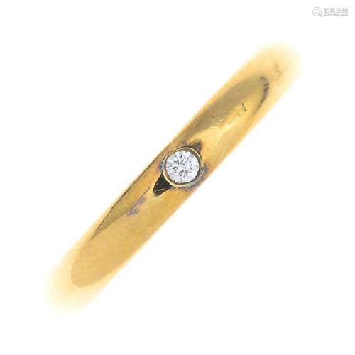 TIFFANY & CO. - a diamond band ring. The brilliant-cut