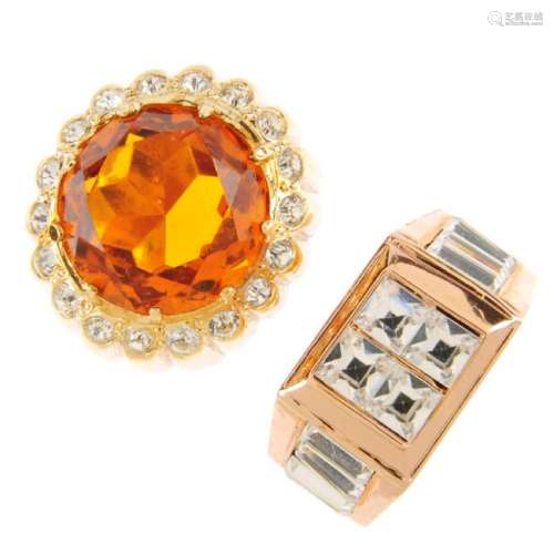 VERSACE - two rings. To include an orange and