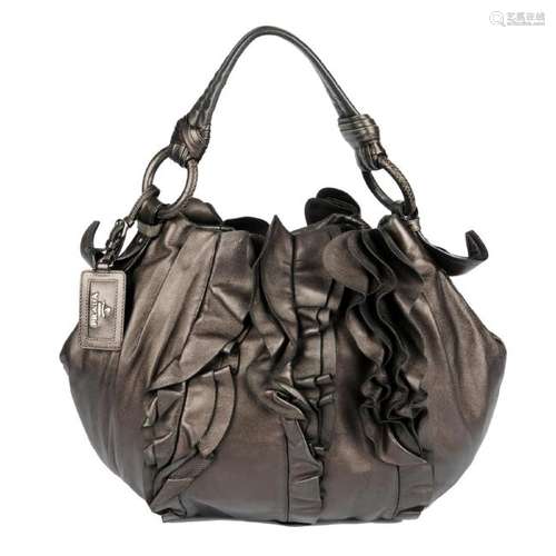 PRADA - a Nappa Ruffle hobo handbag. Crafted from