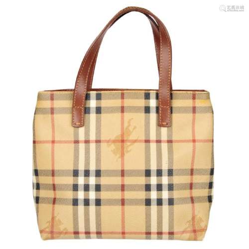BURBERRY - a Mini Haymarket Check handbag. Designed