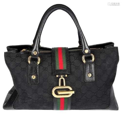 GUCCI - a vintage Web handbag. Designed with maker's