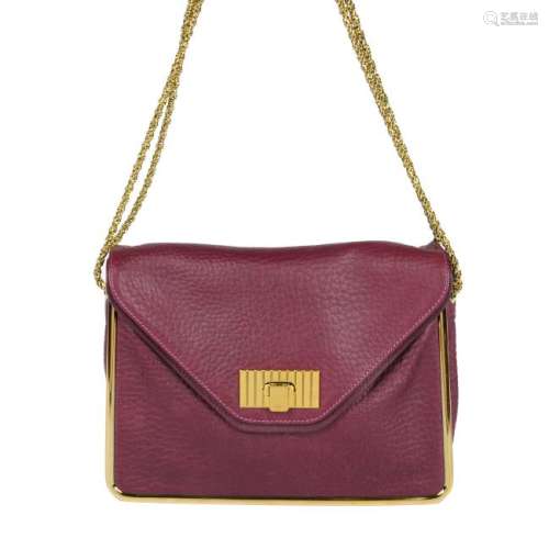 CHLOÉ - a Sally Frame handbag. Crafted from purple