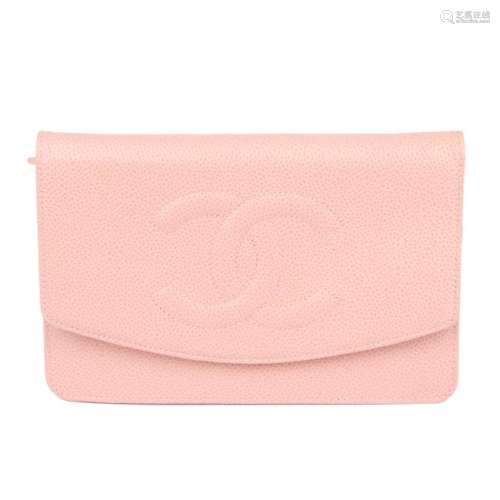 CHANEL - a Wallet On Chain handbag. Crafted from pink