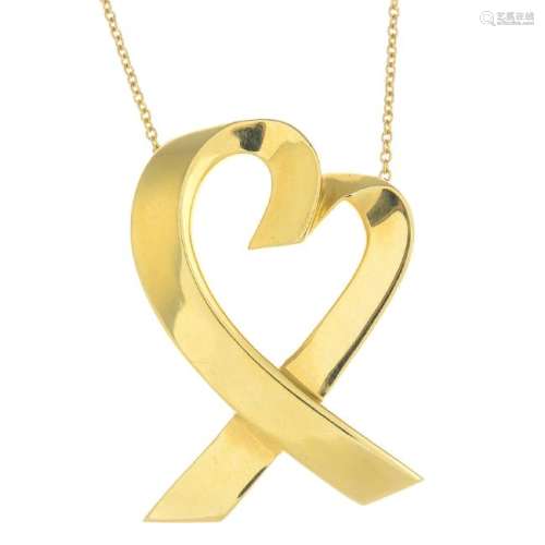 TIFFANY & CO. - a 'Loving Heart' pendant. The stylised