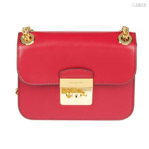 MICHAEL KORS - a red Sloan crossbody handbag. Crafted