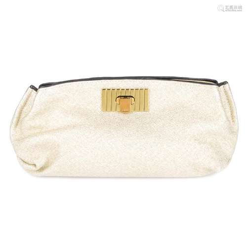 CHLOÉ - an embellished metallic clutch. Designed with a