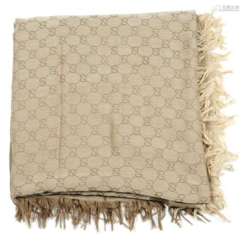 GUCCI - a silk and cotton mix shawl. Featuring the