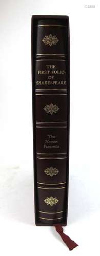 The First Folio of Shakespeare, The Norton Facsimile, 1996. 2nd. Edition. Folio, qtr binding, gilt.