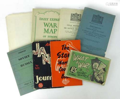 Collection featuring booklets published during WWII including : Wilkinson G.