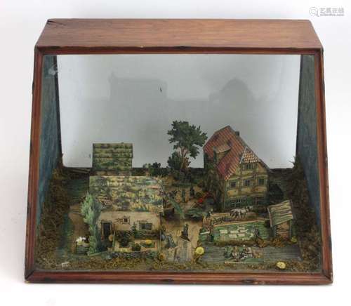 A 19th century diorama of an 18th century farming community,