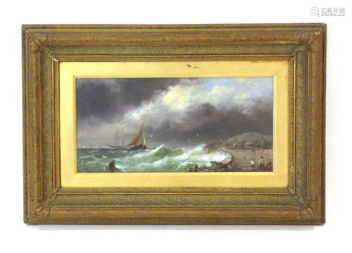 William Callow (1812-1908), A storm at sea, signed, oil on canvas,