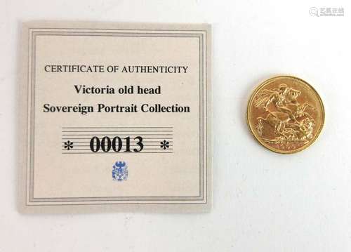 A Victorian sovereign,