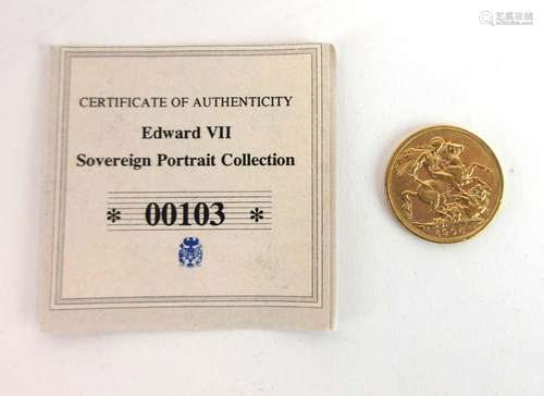 An Edwardian sovereign,