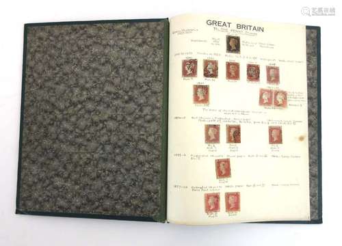 An album containing a small quantity of stamps including a Penny Black, Penny Reds etc.