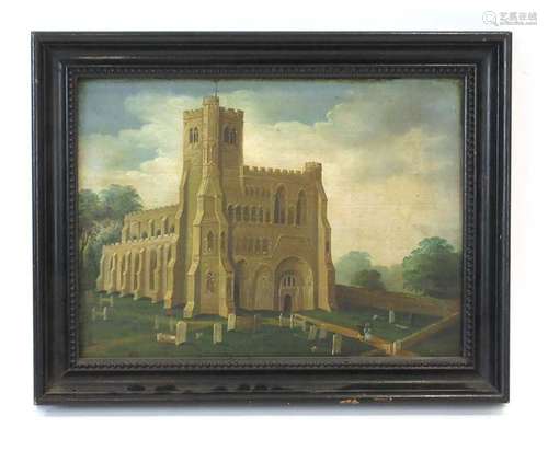 Late 18th/early 19th Century School, A naïve study of Dunstable Priory,