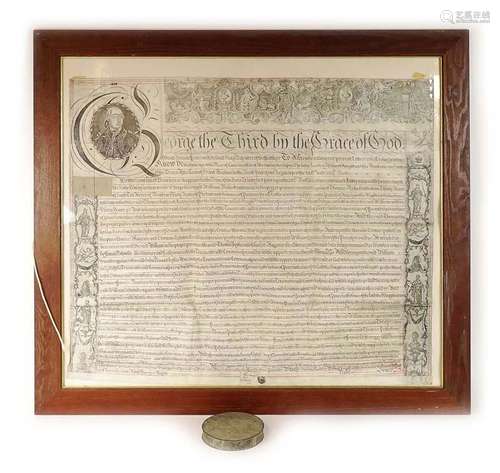 George III Letters patent 1769, referring to agreements and contracts relating to to land.