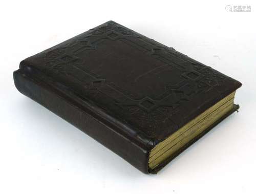 'Giacomelli' Victorian embossed leather bound family album with clasp featuring ornithologically