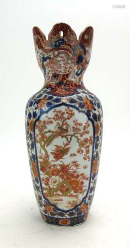 A 19th century Japanese Imari vase of shouldered form,