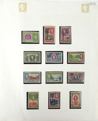 Philately : British Honduras. Full set of 12 King George VI, 1938 stamps.