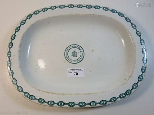 LIVERPOOL BRAZIL & RIVER PLATE STEAMER NAVIGATION Co. (LAMPORT & HOLT): AN IRONSTONE PLATTER BY