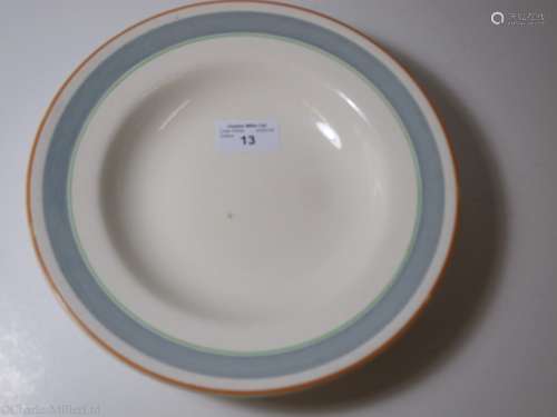 BOOTH LINE: CHINA SOUP PLATE BY GRINDLEY HOTEL WARE, CIRCA 1925