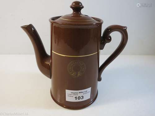 UNION CASTLE LINE: A COFFEE POT BY GIBSONS, CIRCA 1930