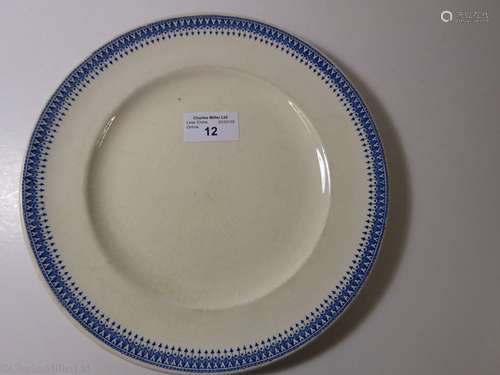 BLUE FUNNEL LINE (ALFRED HOLT & COMPANY): CHINA DINNER PLATE, BY ASHWORTH BROS., CIRCA 1900