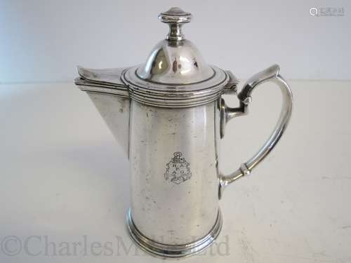 HAMBURG-AMERICAN (H.A.P.A.G.) LINE: A PLATED COFFEE POT BY WELLNER SOEHNE, CIRCA 1912