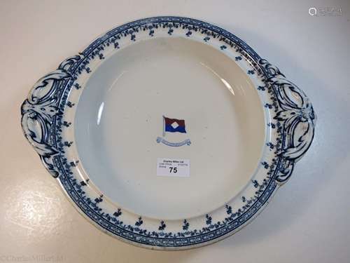 NEW YORK & SOUTH AMERCA LINE: AN OVAL SERVING PLATE BY D.A.S. NESBITT & CO. LIVERPOOL, CIRCA 1891