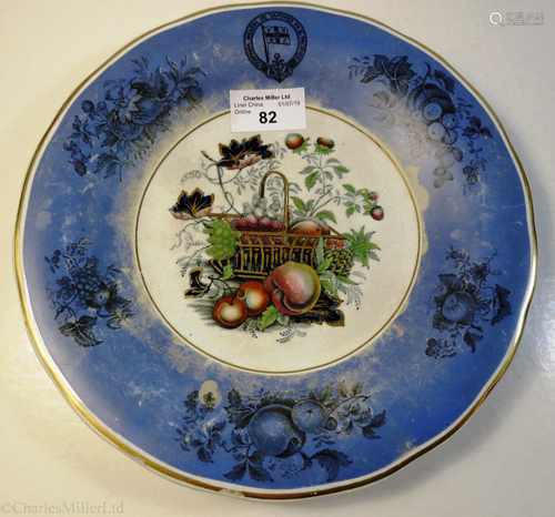 PACIFIC STEAM NAVIGATION COMPANY: A DINNER PLATE BY J. STONIER CIRCA 1845-1858