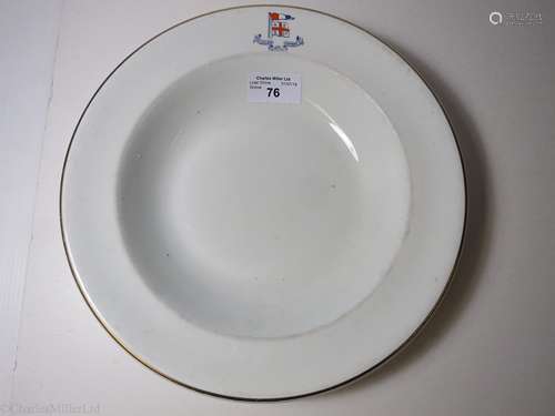 NEW ZEALAND SHIPPING COMPANY LTD: A WHELDON WARE SOUP PLATE BY F. WINKLE & Co LTD, CIRCA 1914