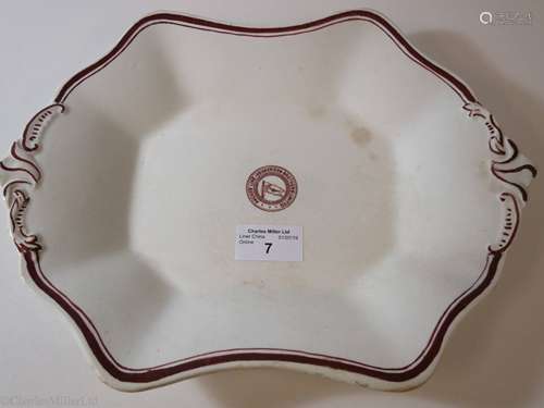 ANCHOR LINE (HENDERSON BROTHERS) LIMITED:  CHINA VEGETABLE PLATE, CIRCA 1918