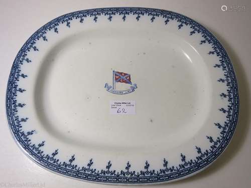 JOHNSTON LINE: AN OVAL SERVING PLATE BY D.A.S. NESBITT & CO., CIRCA 1895