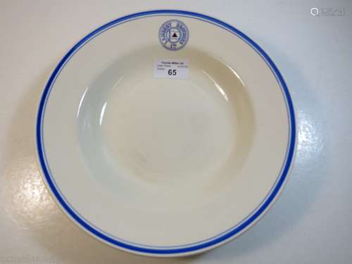 LAMBERT BROTHERS LIMITED: A CHINA SOUP PLATE BY BRISTOL, CIRCA 1858