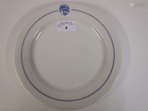 AMERICAN MAIL LINE:  CHINA DINNER PLATE BY BUFFALO CHINA, CIRCA 1930