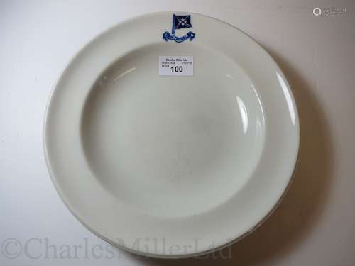 UNION CASTLE LINE:  CHINA DINNER PLATE BY ASHWORTH BROS. ENGLAND, CIRCA 1900