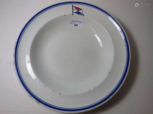 GALBRAITH PEMBROKE & COMPANY: A CHINA SOUP PLATE BY FURNIVAL, CIRCA 1895