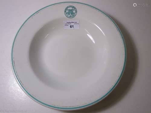 THE IRRAWADDY FLOTILLA COMPANY LIMITED: A CHINA SOUP PLATE BY DUNN BENNETT & CO. LTD, ENGLAND,