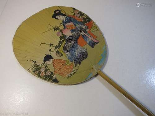 NIPPON YUSEN KAISHA LINE: PAPER ADVERTISING FAN, CIRCA 1900