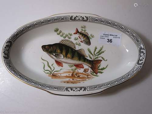 CUNARD: AN OVAL ‘AQUITANIA’ PATTERN DISH BY BOOTHS & COLCLOUGHS LTD, ENGLAND, CIRCA 1936