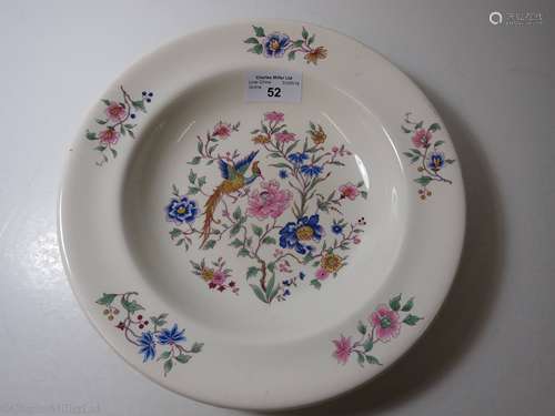 FURNESS BERMUDA LINE: ‘BIRD OF PARADISE’ PATTERN CHINA SOUP PLATE BY ROYAL DOULTON, CIRCA 1932